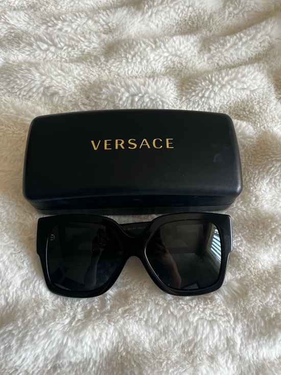 Versace Accessories - Versace Black Oversized Cat-Eye Sunglasses